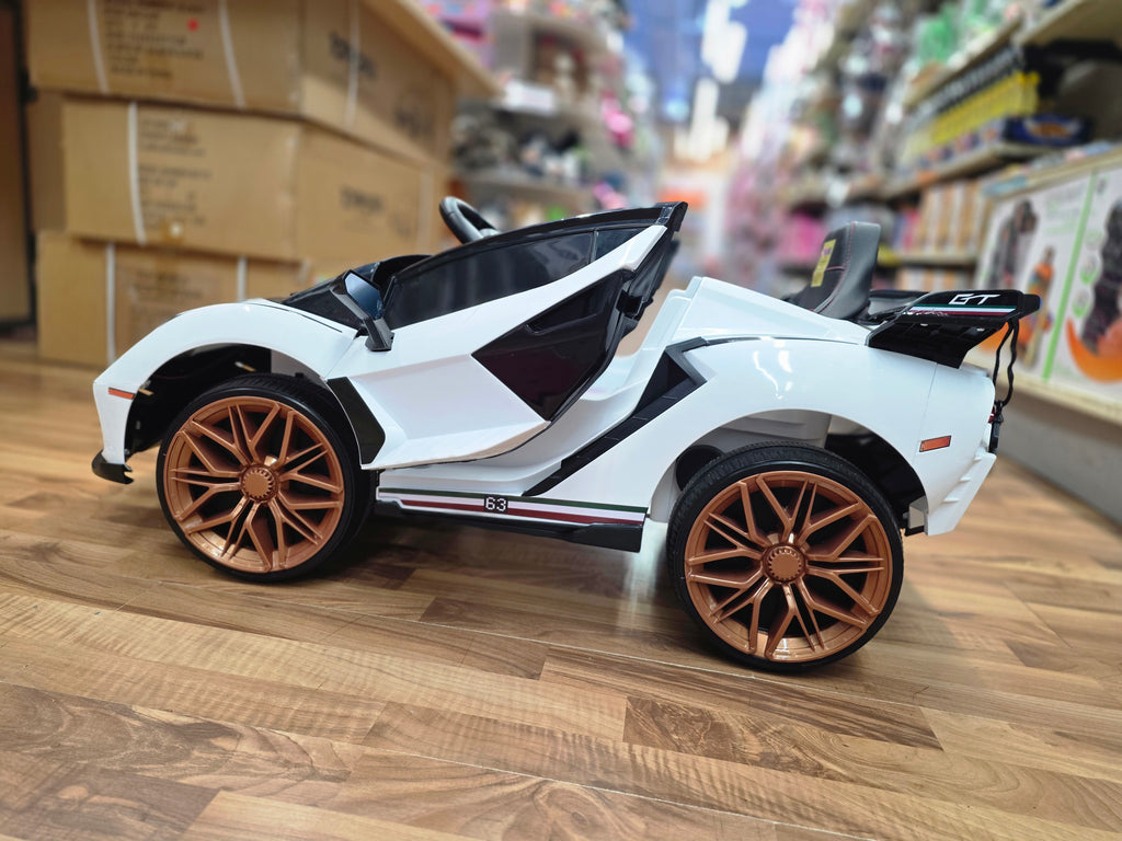 Lamborghini Style 12V Kids Ride On Car with Remote Control White * Age 1 to 5
