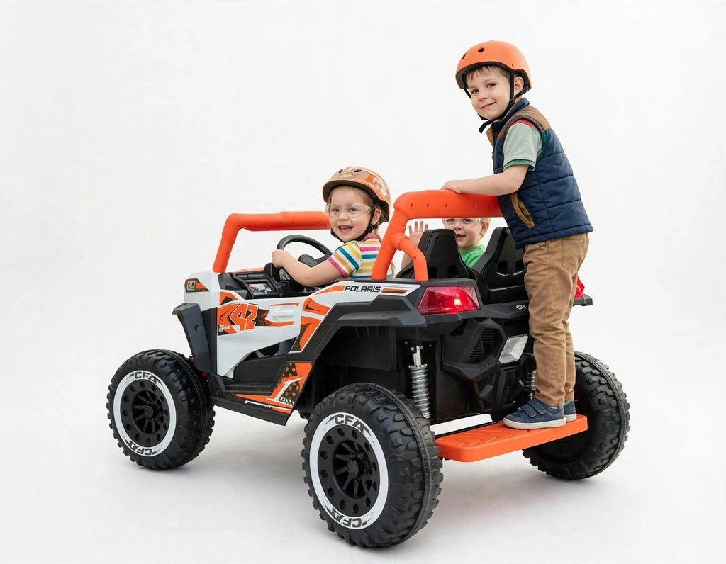 XXL 24V UTV Buggy Two Seater Kid Ride on Car Leather Seater Orange * Age 4-11