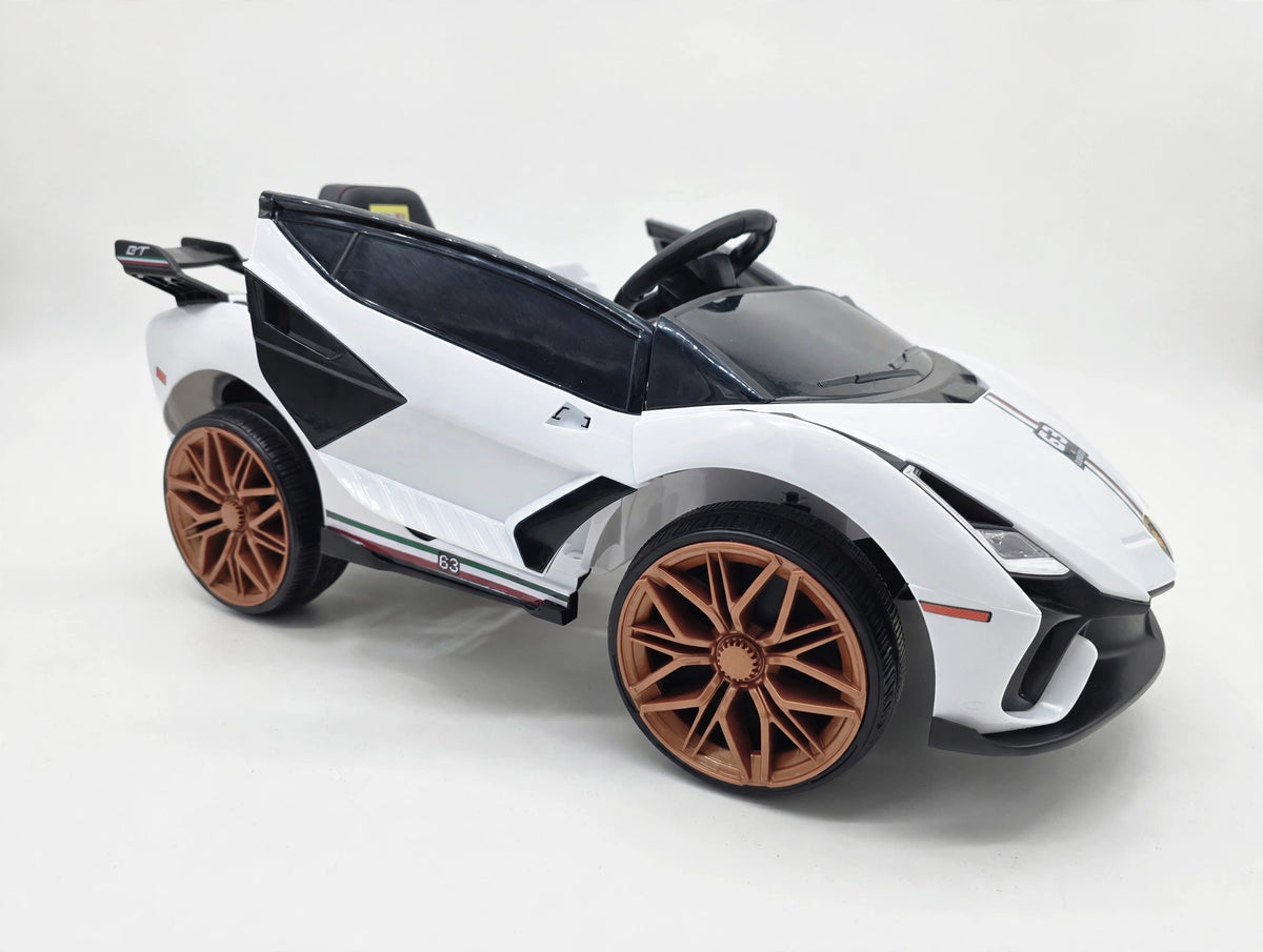 Lamborghini Style 12V Kids Ride On Car with Remote Control White * Age 1 to 5
