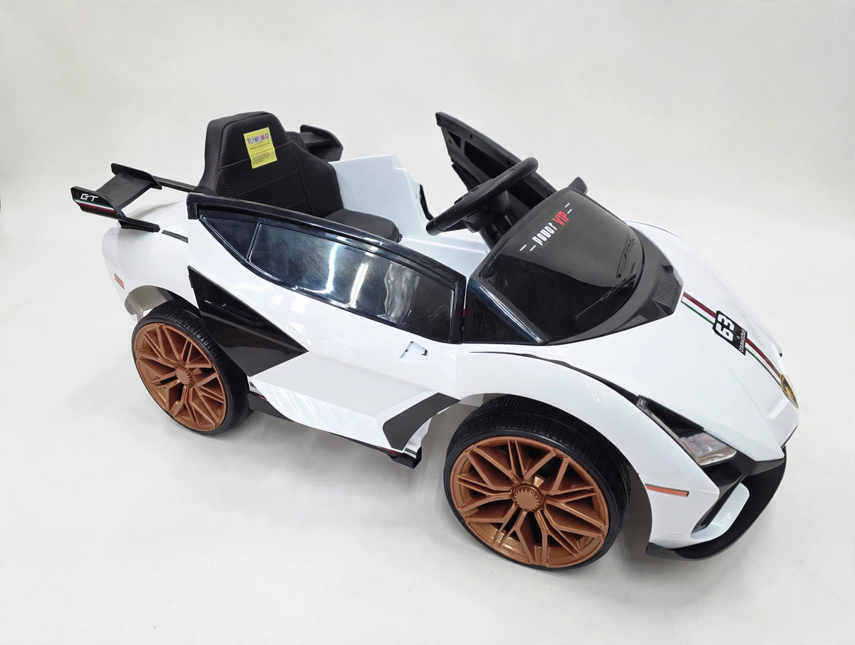 Lamborghini Style 12V Kids Ride On Car with Remote Control White * Age 1 to 5