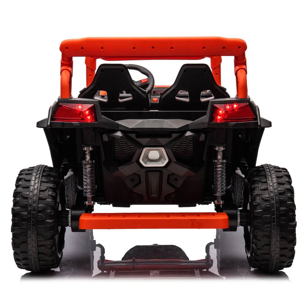 XXL 24V UTV Buggy Two Seater Kid Ride on Car Leather Seater Orange * Age 4-11