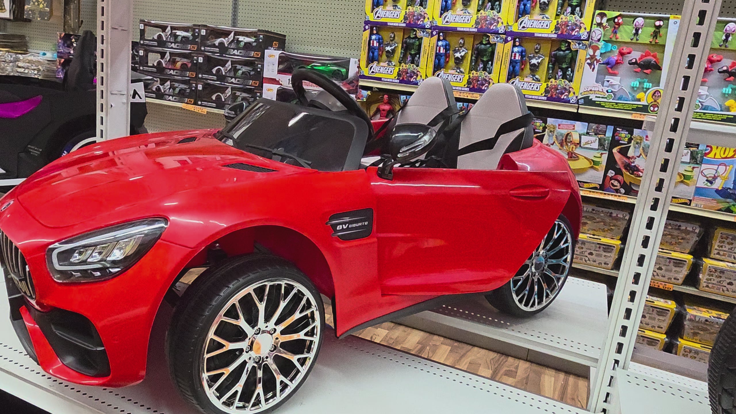 Benz Style 2 Seater Ride On Red * Age 2-7