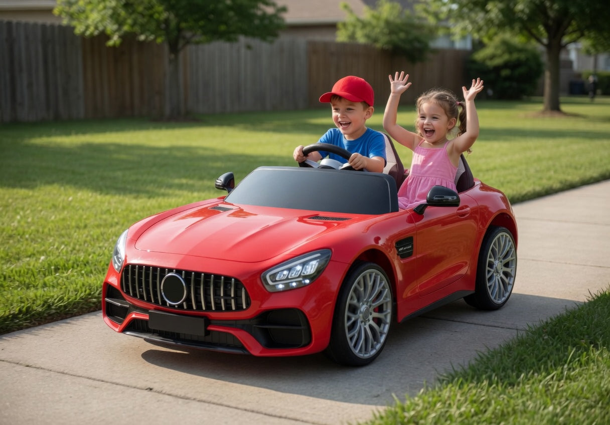 Benz Style 2 Seater Ride On Red * Age 2-7
