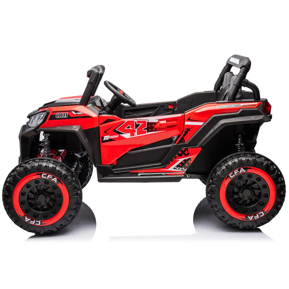XXL 24V UTV Buggy Two Seater Kid Ride on Car Leather Seater Red * Age 4-11