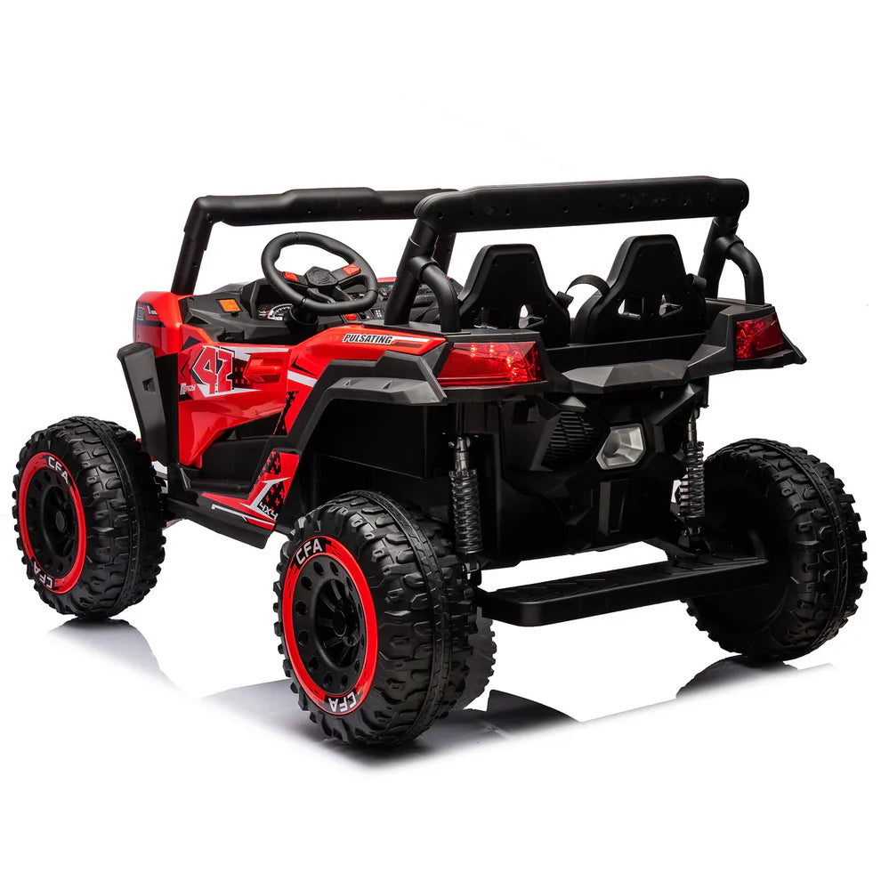 XXL 24V UTV Buggy Two Seater Kid Ride on Car Leather Seater Red * Age 4-11