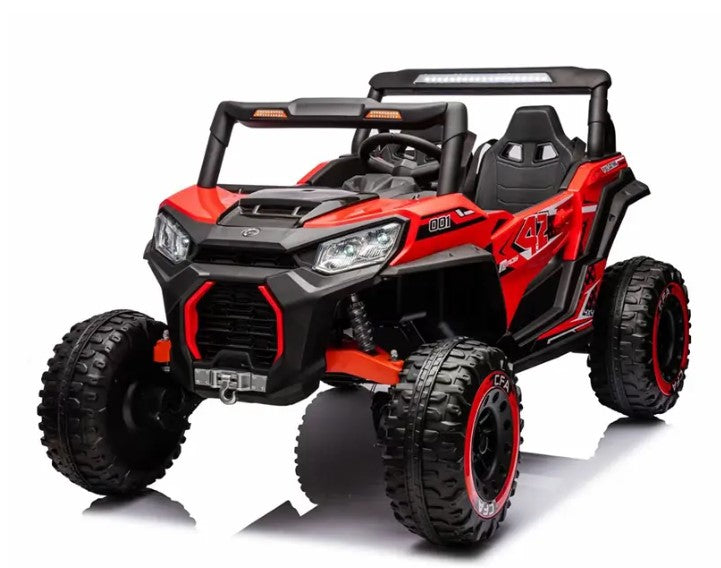XXL 24V UTV Buggy Two Seater Kid Ride on Car Leather Seater Red * Age 4-11