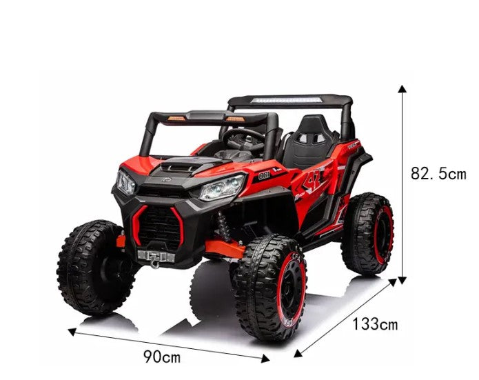 XXL 24V UTV Buggy Two Seater Kid Ride on Car Leather Seater Red * Age 4-11