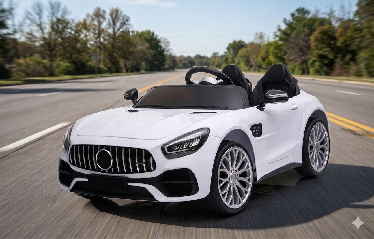 Benz Style 2 Seater Ride On White * Age 2-7