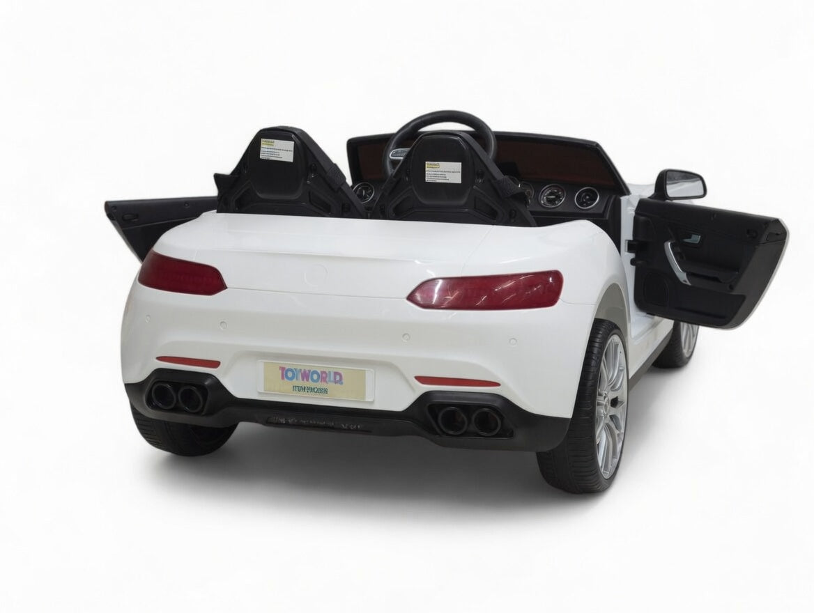 Benz Style 2 Seater Ride On White * Age 2-7